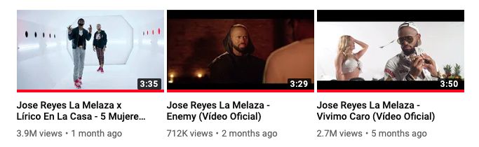 Jose Reyes music videos