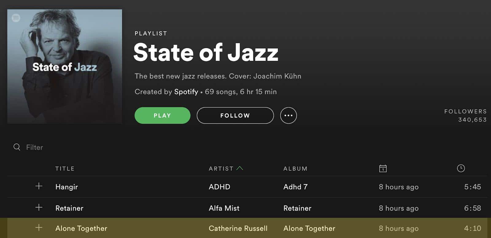 State of Jazz Playlist Pitch