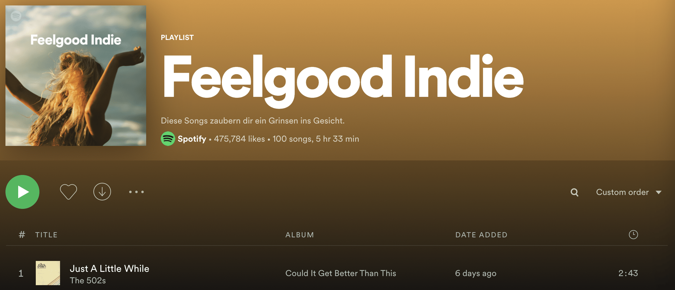 feel good indie playlist