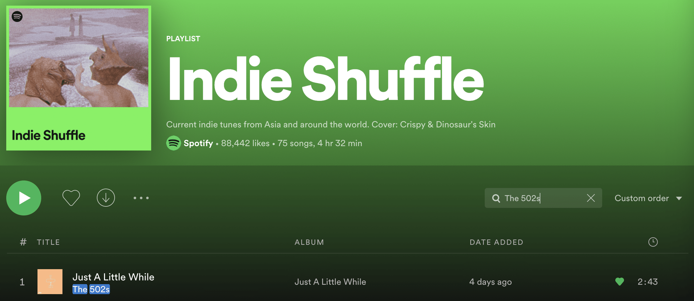 indie shuffle playlist