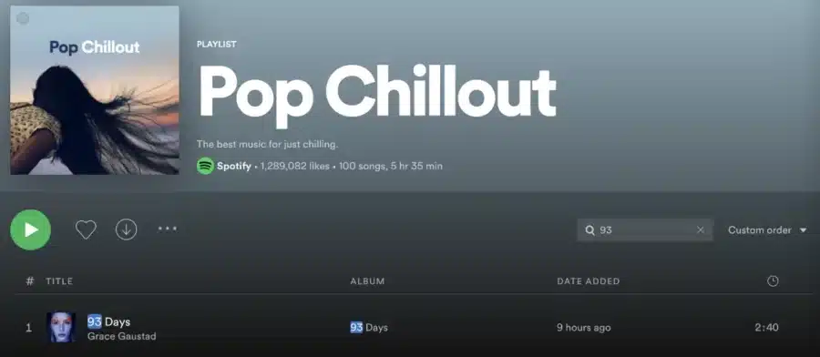 pop chillout playlist
