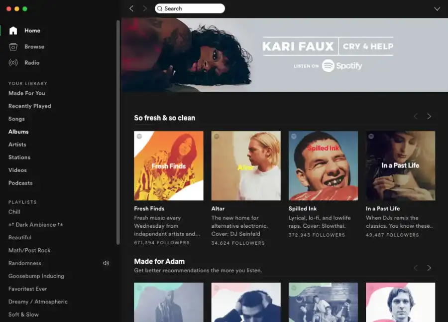 Spotify Placement SS