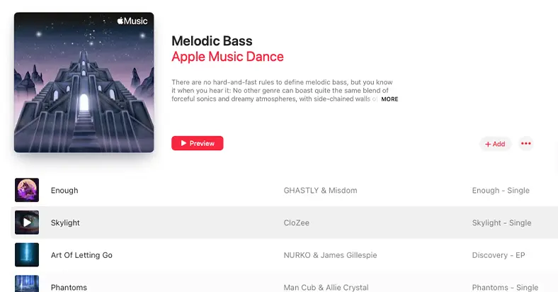 Apple Melodic Bass Playlist