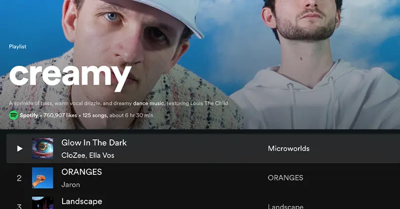 Spotify Creamy Playlist