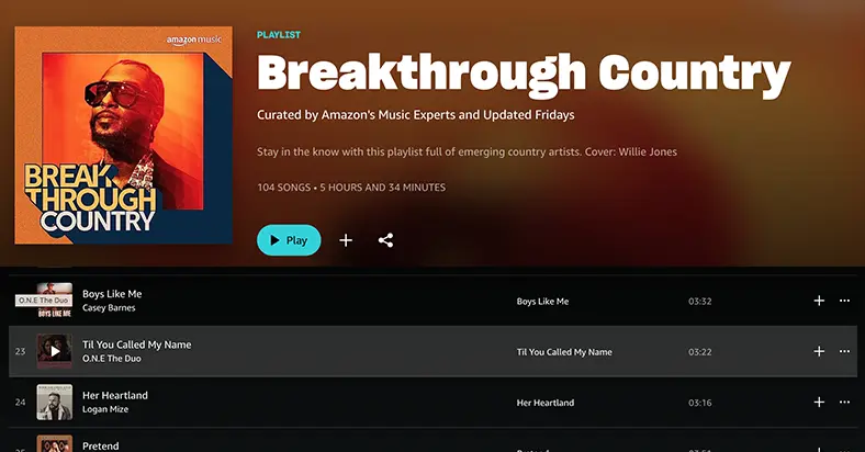 Apple Music Breakthrough Country Playlist