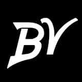 A white stylized "BV" logo on a solid black background, embodying the modern elegance synonymous with About Symphonic.