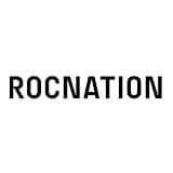 Black text spelling "ROCNATION" in all capital letters on a plain white background, reminiscent of the bold simplicity often featured in About Symphonic branding.