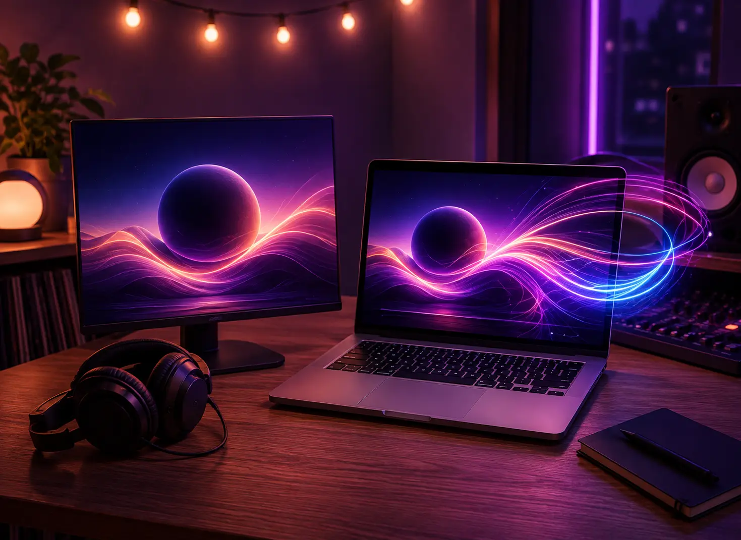 Album artwork being transformed into motion art